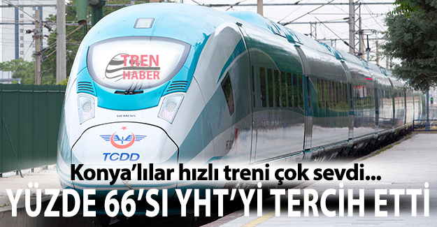 Konya'lılar Hızlı Treni Çok Sevdi! Yüzde 66'sı treni tercih etti.