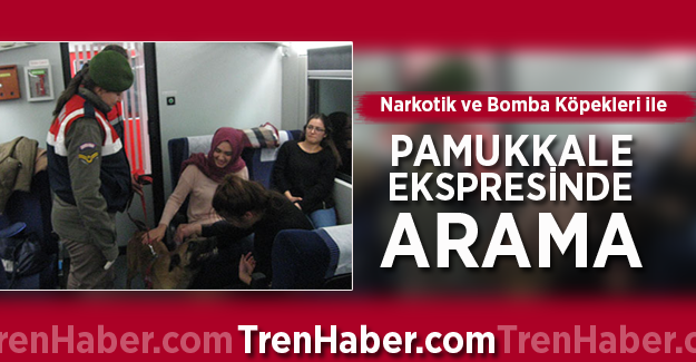 Narkotik ve Bomba köpekleri ile Pamukkale Ekspresinde Arama