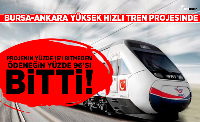 Kayışoğlu:Bursa Hızlı Tren Projesinin yüzde 15'i bitmeden ödeneğin yüzde 96'sı bitti