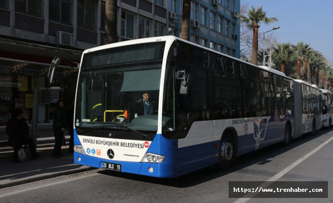 Denizli'de Belediye Otobüsleri Bayramın İlk 2 Günü Ücretsiz