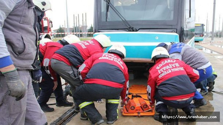 Kocaeli’de Tramvay Kazası Tatbikatı