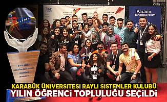 Karabük Üniversitesi Raylı Sistemler Kulübü "Yılın Öğrenci Topluluğu" seçildi