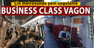 Çin metrosunda yeni uygulama "Business Class Vagon"