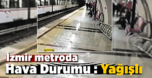 İzmir Metro'da hava durumu yağışlı