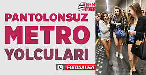 Pantolonsuz metro yolculuğundan ilginç kareler