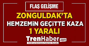Zonguldak'ta Hemzemin Geçitte Kaza! 1 Yaralı