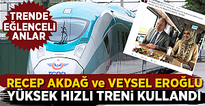 Bakanlar Eroğlu ve Akdağ Yüksek Hızlı Treni Kullandı