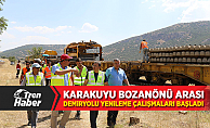 Karakuyu Bozanönü arası demiryolu yenileme çalışmaları başladı